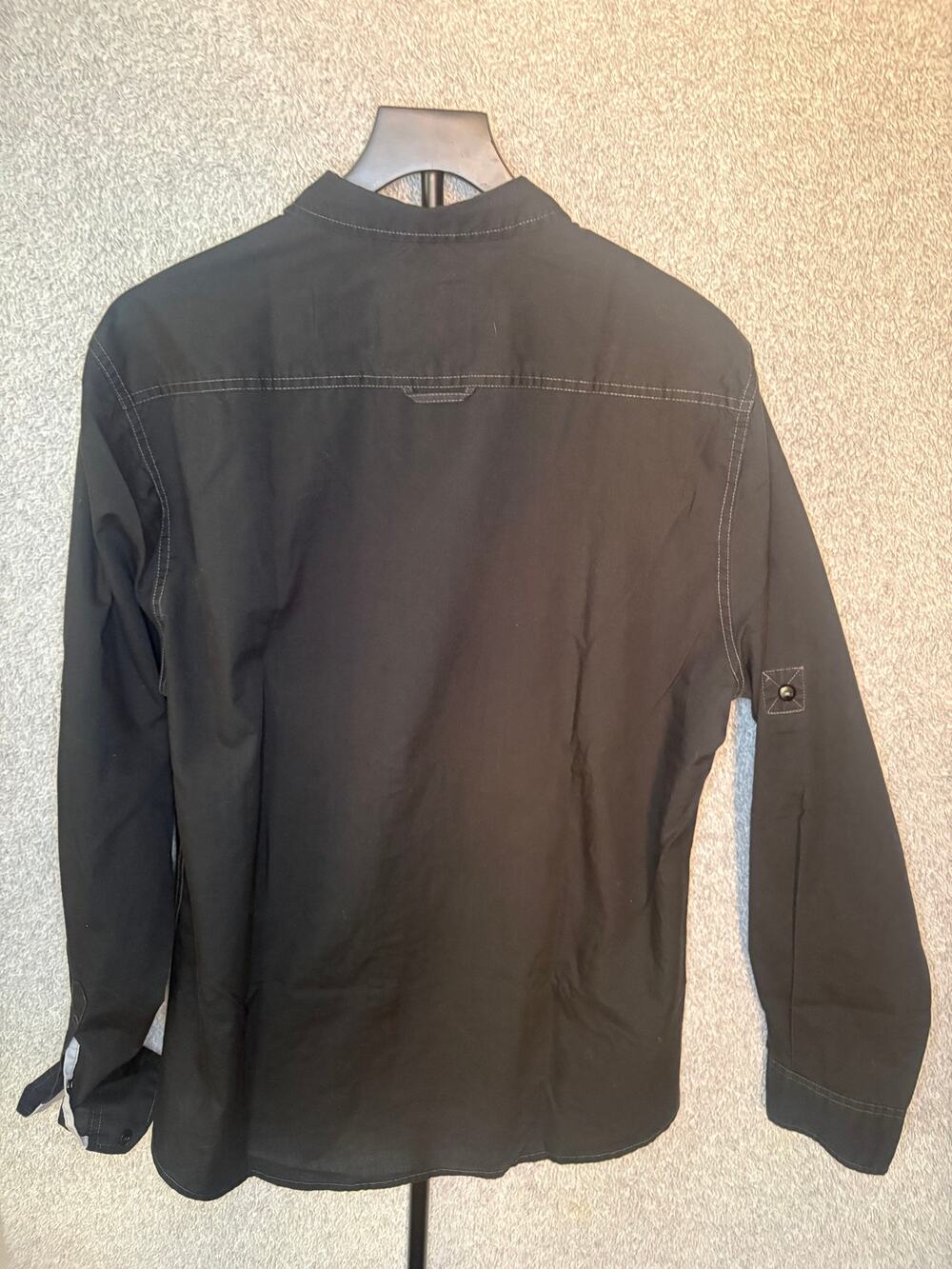 Drill Clothing Company Mens L Black Y2K Button Down Shirt